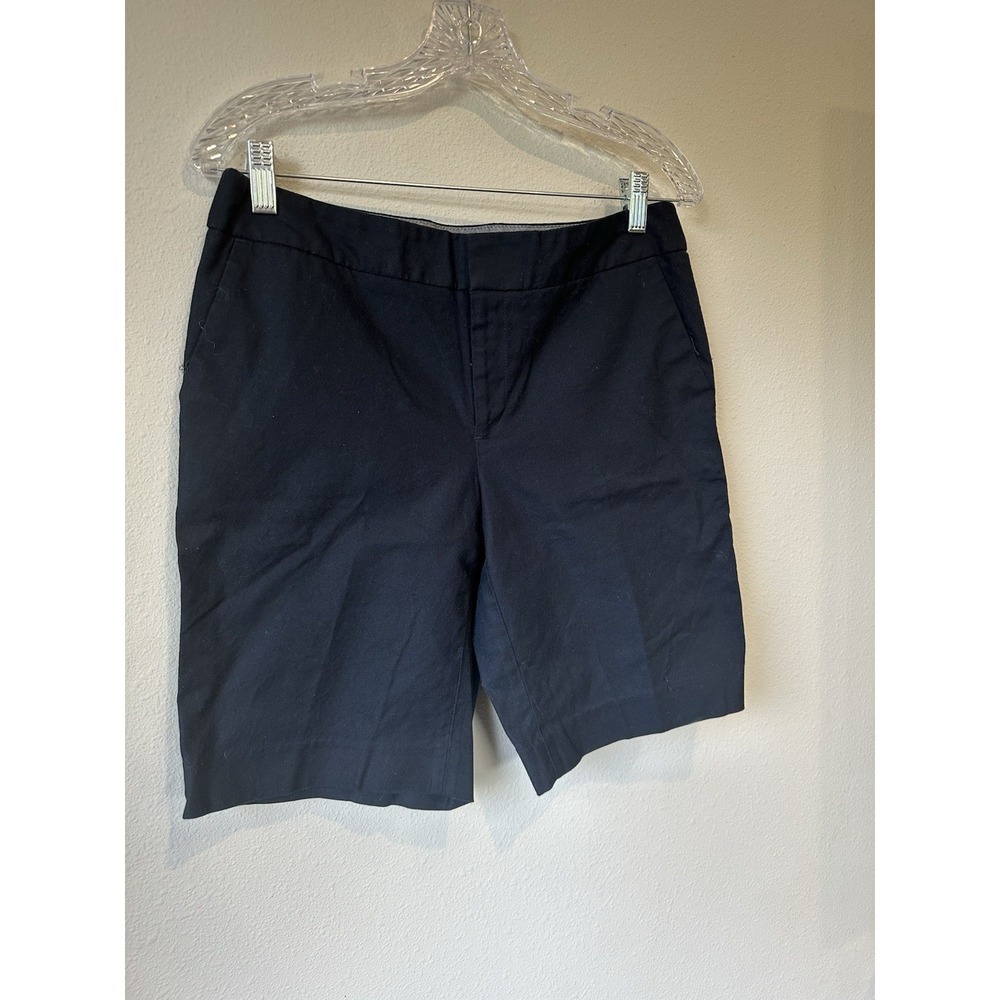 Banana Republic Women's Shorts Hampton Fit Size 6 Navy Blue Bermuda - Picture 2 of 7